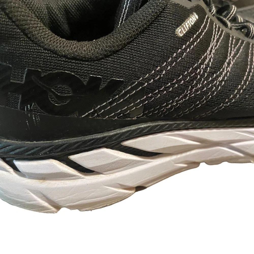 Hoka One One Clifton 6 Black White Women Running Shoes 1102873 BWHT Size 7.5 - Picture 6 of 16